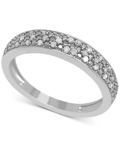 Macy's Diamond Pave Band (1/6 Ct. T.w.) In Sterling Silver