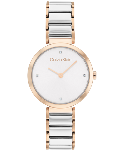 Calvin Klein Two-tone Stainless Steel Bracelet Watch 28mm In Two Tone