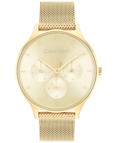 Calvin Klein Gold-tone Mesh Bracelet Watch 38mm