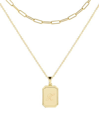 Brook & York 14k Gold Plated Willow Initial Layering Necklace Set In Gold - L