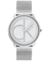 Calvin Klein Stainless Steel Mesh Bracelet Watch 40mm In Silver