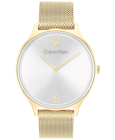 Calvin Klein Gold-tone Mesh Bracelet Watch 38mm