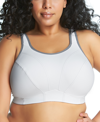 Goddess Plus Size Soft Cup Sport Bra In White