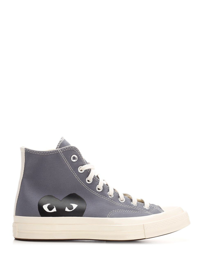 Comme Des Garçons Play Grey Converse Edition Half Heart Chuck 70 High  Sneakers | ModeSens