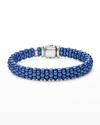 Lagos 18k Yellow Gold & Sterling Silver Ultramarine Ceramic Bead Bracelet In Ss 18k