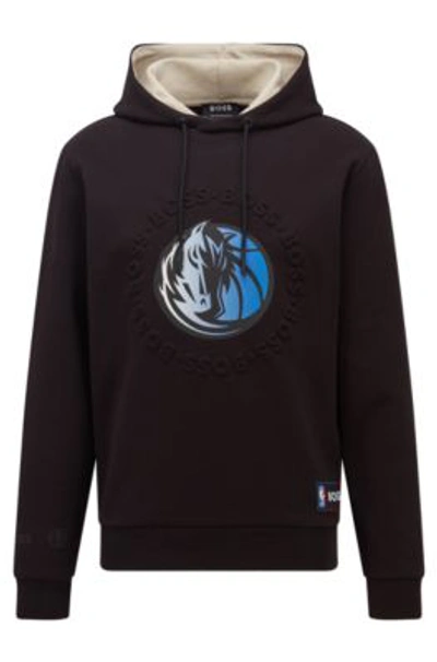 Hugo Boss Boss & Nba Hooded Sweatshirt With Dual Branding In Nba ...