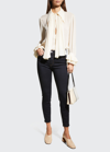 L Agence Margot Cropped High-rise Skinny Jeans In Noir