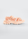 Alexander Mcqueen Tread Leather Sandal In 7126 Shellshell