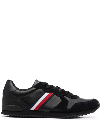 Tommy Hilfiger Iconic Runner Sneakers In Black