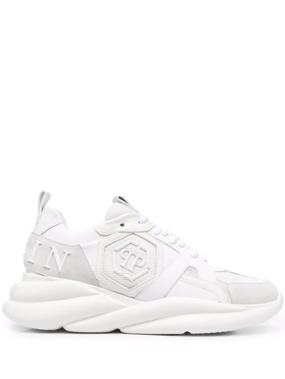 Philipp Plein Chunky Hurricane Runner Sneakers In Weiss