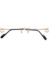 Cartier Frameless Rounded Glasses In Gold