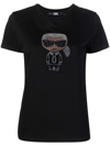 Karl Lagerfeld Organic Cotton Ikonic Karl T-shirt In Schwarz
