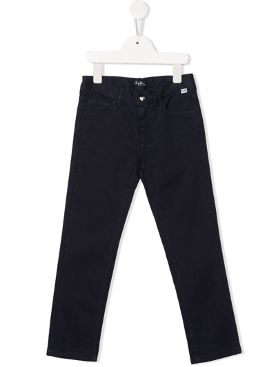 Il Gufo Kids' Straight-leg Chino Trousers In Blue
