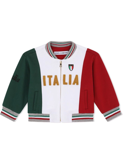 Dolce & Gabbana Babies' Italy Print Lightweight Jacket Dolce&gabbana Kids In Multicolor