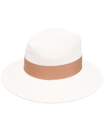 Borsalino Wide-brim Straw Hat In Beige