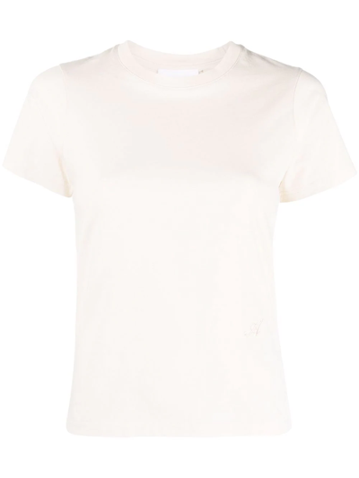 Axel Arigato Embroidered-logo Detail T-shirt In Neutrals
