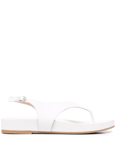 Stuart Weitzman Summer Thong Open-toe Sandals In Weiss