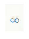 Colville Calamari Two-tone Earrings In Gold Plated / Turquoise