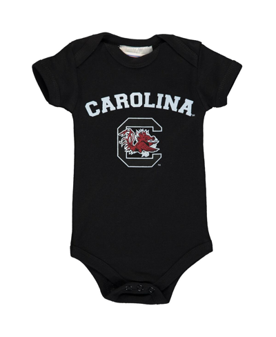 Two Feet Ahead Infant Boys And Girls Black South Carolina Gamecocks Arch & Logo Bodysuit