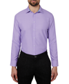 Calabrum Men's Men's Regular Fit Mini Neat Print Wrinkle Free Performance Dress Shirt In Lilac