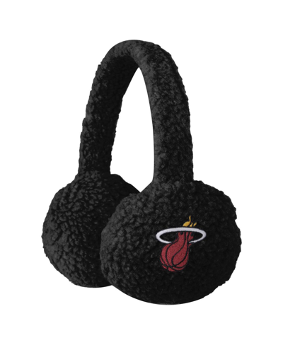 Foco Men's And Women's  Black Miami Heat Sherpa Earmuffs