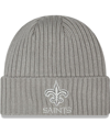 NEW ERA MEN'S NEW ERA GRAY NEW ORLEANS SAINTS CORE CLASSIC CUFFED KNIT HAT