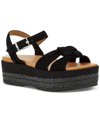 Ugg Neusch Platform Sandals In Black Suede
