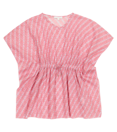 Chloé Kids' Printed Cotton Dress In Pink