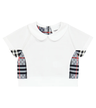 Burberry Babies' 棉质女式上衣 In White