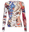 Marine Serre White Second Skin T-shirt In Archive Print Melange