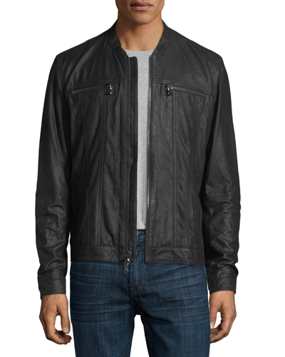 JOHN VARVATOS MEN'S LAMBSKIN LEATHER JACKET