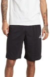 Adidas Originals Essentials 3-stripes Shorts In Black/white