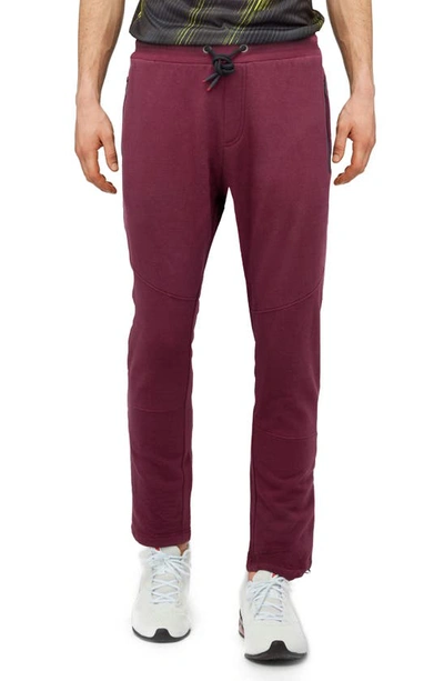 X-ray Fleece Slim Fit Sweat Pants In Oxblood
