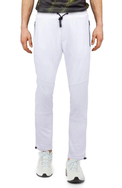 X-ray Zip Pocket Fleece Joggers In White