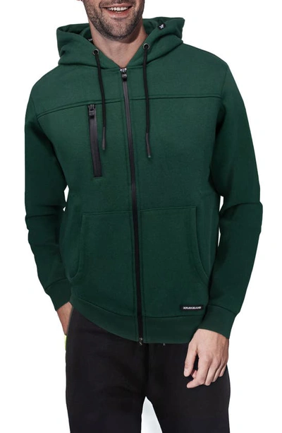 X-ray Active Full-zip Hoodie In Forest Green