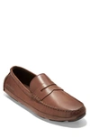 Cole Haan Wyatt Penny Driver In Ch Dark Coffee