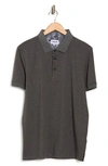 Duchamp Contrast Trim Knit Polo Shirt In Charcoal