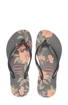 Havaianas 'slim Organic' Flip Flop In Black/ Dark Ash