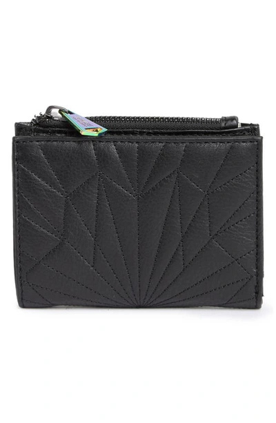 Aimee Kestenberg Hamilton Bifold Quilted Wallet In Black W/ Iridescent
