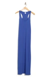 Melrose And Market Sleeveless Racerback Maxi Dress In Blue Dazzle