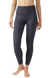90 Degree By Reflex Wonderflex Elastic Free High Waist Ankle Leggings In Marble Cloud Black Combo