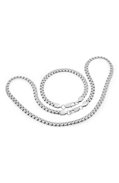 Hmy Jewelry Box Chain Set In Metallic