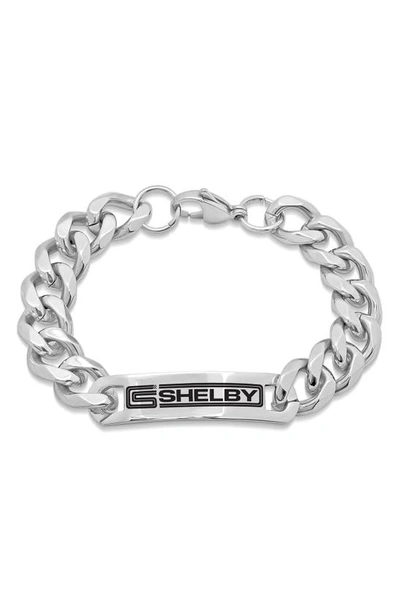 Hmy Jewelry Stainless Steel 'shelby' Id Bracelet In Metallic
