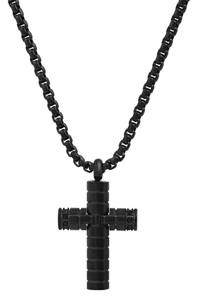 Hmy Jewelry Black Cross Pendant Necklace