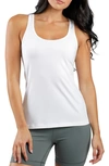 90 Degree By Reflex 2-pack Racerback Tank Tops In White/ Heather Grey