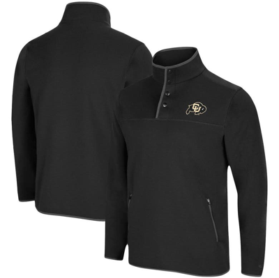 Colosseum Black Colorado Buffaloes Rebound Snap Pullover Jacket