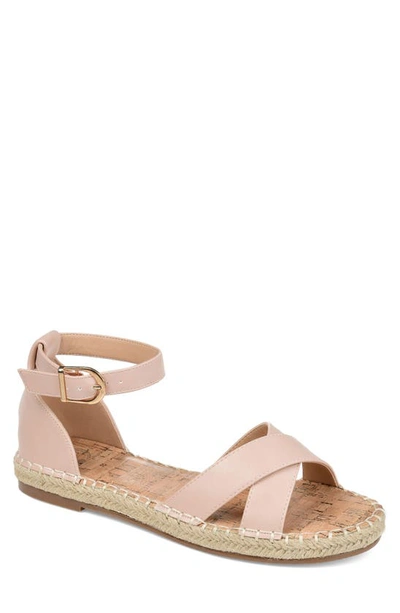 Journee Collection Lyddia Ankle Strap Espadrille Sandal In Gold