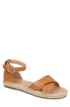 Journee Collection Lyddia Ankle Strap Espadrille Sandal In Cognac