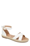 Journee Collection Lyddia Ankle Strap Espadrille Sandal In White