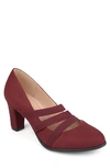 Journee Collection Journee Collectoin Loren Block Heel Pump In Wine
